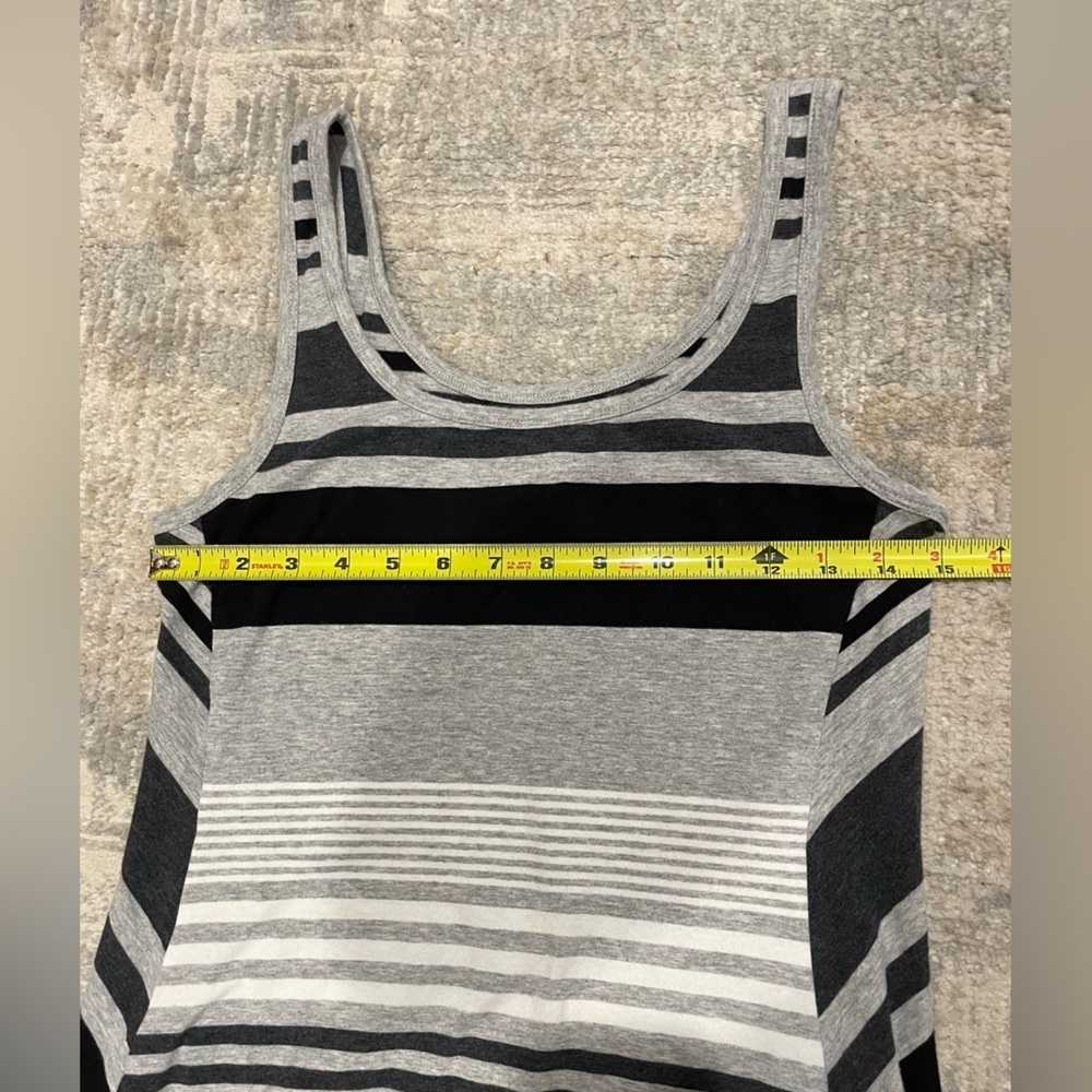 Marc New York Stripe Color Block Dress Medium A-line High Low Hem Sleeveless - Picture 6 of 7